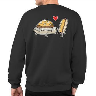 Cincinnati Style Chili 3 Way And Cheese Coney Sweatshirt Back Print | Mazezy