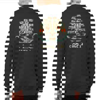 Colma California Thunderbird Nw Native American Sweatshirt Back Print | Mazezy