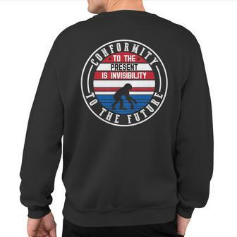 Conformity To The Future Quotes Store Motif Graph Sweatshirt Back Print | Mazezy