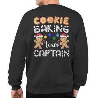 Cookie Baking Team Captain Gingerbread Christmas Sweatshirt Back Print | Mazezy