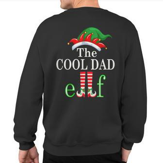 Cool Dad Elf Family Matching Group Christmas Pajama Sweatshirt Back Print - Thegiftio UK