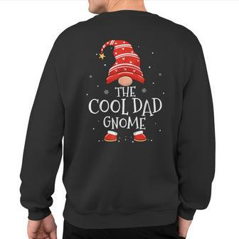 Cool Dad Gnome Xmas Family Matching Plaid Christmas Gnomes Sweatshirt Back Print | Mazezy