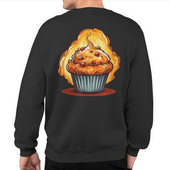 Cool Sweets Muffin For Baking Lovers Sweatshirt Back Print | Mazezy