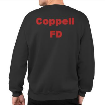 Coppell Old Red Fire Truck Sweatshirt Back Print | Mazezy