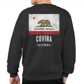Covina California Cali City Souvenir Ca Flag Top Sweatshirt Back Print | Mazezy