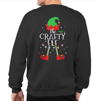 Crafty Elf Matching Family Group Christmas Sweatshirt Back Print | Mazezy
