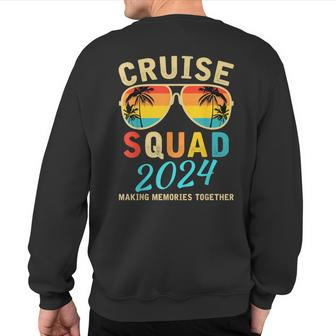 Cruise Squad 2024 Summer Vacation Matching Family Group Sweatshirt Back Print - Seseable