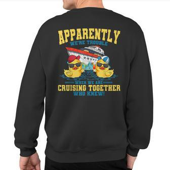 Cruising Vacation Together Tourist Cruise Ship Passenger Sweatshirt Back Print - Monsterry UK