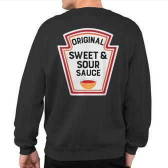 Cute Group Condiments Costume Sweet And Sour Sauce Sweatshirt Back Print - Seseable