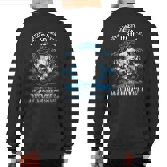 Dad Biker Never Underestimate Motorcycle Skull Sweatshirt Back Print - Thegiftio UK