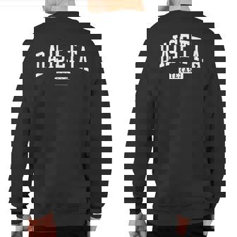 Daisetta Texas Tx Vintage Athletic Sports Sweatshirt Back Print | Mazezy
