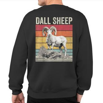 Dall Sheep With Scenic Landscape Vintage Dall Sheep Sweatshirt Back Print | Mazezy