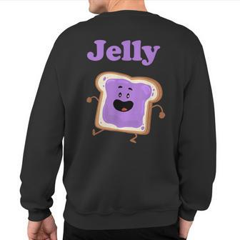 Dancing Jelly Peanut Butter And Jelly Sweatshirt Back Print - Thegiftio UK
