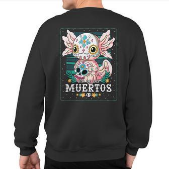 Dia De Los Muertos Axolotl Sweatshirt Back Print - Thegiftio UK