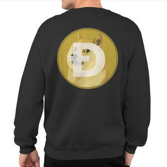 Dogecoin Cryptocurrency Token Sweatshirt Back Print | Mazezy