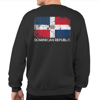 Dominican Flag Vintage Made In Dominican Republic Sweatshirt Back Print | Mazezy