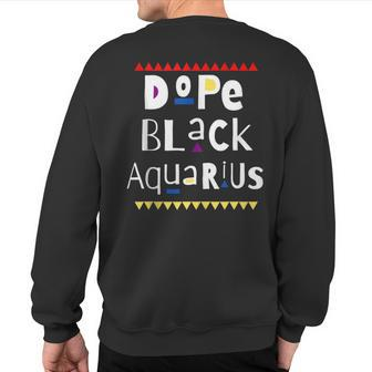 Dope Black Aquarius Sweatshirt Back Print | Mazezy