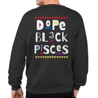 Dope Black Pisces Sweatshirt Back Print | Mazezy