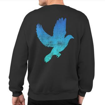 Dove Bird Flying Pigeon Vintage Sweatshirt Back Print | Mazezy