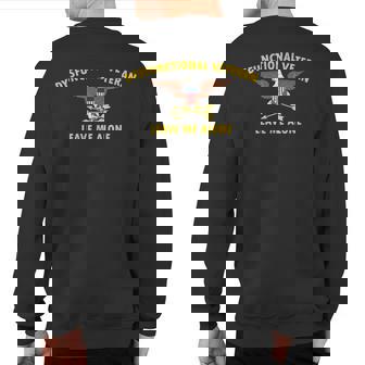 Dysfunctional Veteran Vintage Military Vet Sweatshirt Back Print | Mazezy