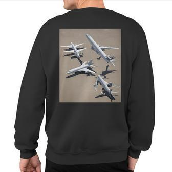 E-8 Joint Stars Battlefield Management Sweatshirt Back Print | Mazezy