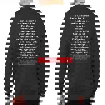 Ecclesiastes 1213-14 Let Us Hear The Conclusion Of The Sweatshirt Back Print | Mazezy