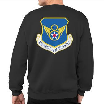 Eighth Air Force Barksdale Afb B-52 Military Sweatshirt Back Print | Mazezy