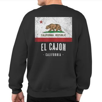 El Cajon California Cali City Souvenir Ca Flag Top Sweatshirt Back Print | Mazezy