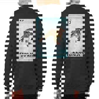 El Kinkajou Mexican Kinkajou Cards Sweatshirt Back Print | Mazezy