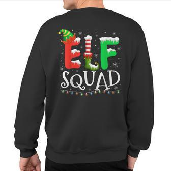 Elf Family Christmas Matching Pajamas Xmas Elf Squad Sweatshirt Back Print - Seseable