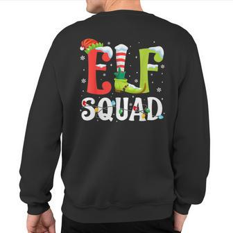 Elf Squad Christmas Family Matching Xmas Elf Pajamas Sweatshirt Back Print | Mazezy