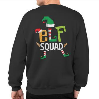 Elf Squad Elves Family Christmas Matching Couple X-Mas Sweatshirt Back Print - Thegiftio UK