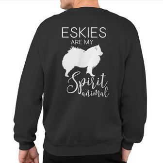 Eskie American Eskimo Dog Spirit Animal J000267 Sweatshirt Back Print | Mazezy