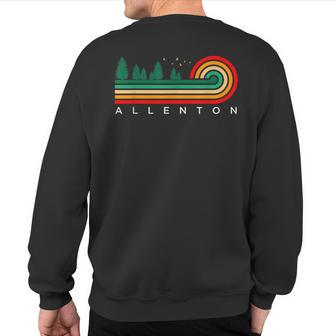 Evergreen Vintage Stripes Allenton Michigan Sweatshirt Back Print | Mazezy