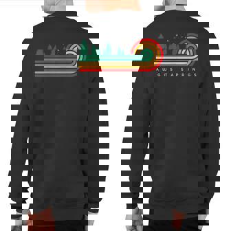 Evergreen Vintage Stripes Augusta Springs Virginia Sweatshirt Back Print | Mazezy