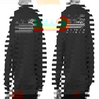 Evergreen Vintage Stripes Austinburg Pennsylvania Sweatshirt Back Print | Mazezy