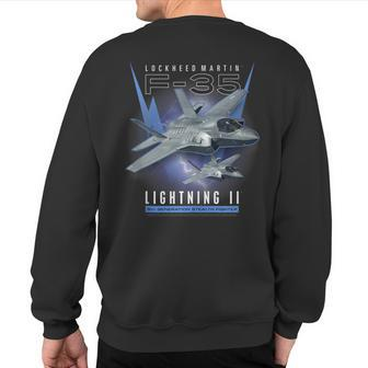 F-35 Lightning Ii 5Th Gen Stealth Fighter Sweatshirt Back Print | Mazezy