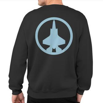F-35 Lightning Ii Blue Air Force Military Jet Sweatshirt Back Print | Mazezy