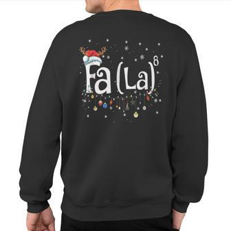 Fa La8 Christmas Santa Fa La Math Sweatshirt Back Print - Monsterry