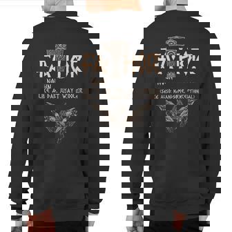 Fa-Thor Like Dad Hugin And Munin Valknut Sweatshirt Back Print | Mazezy
