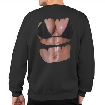Fake Abs T Bikini Body Muscle Six Pack 3D Sweatshirt Back Print - Seseable