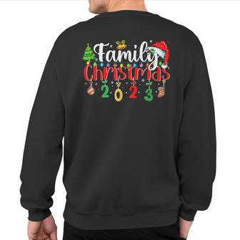 Family Christmas 2023 Matching Oufits Xmas Santa Elf Squad Sweatshirt Back Print | Mazezy