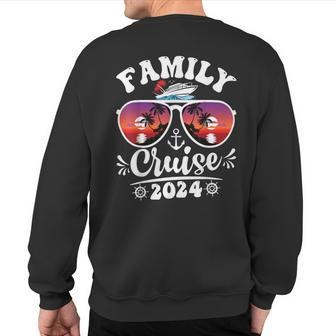 Family Cruise 2024 Cruise Vacation Trip Matching Group Sweatshirt Back Print | Mazezy