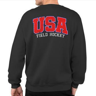 Field Hockey -Usa Field Hockey T Sweatshirt Back Print | Mazezy