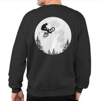 Flying Jumping Bmx Over The Moon For And Boys Sweatshirt Back Print | Mazezy
