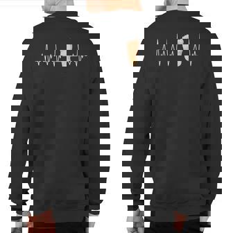 Foot Heartbeat Podiatrist Ecg Foot Care Nails Pedicure Sweatshirt Back Print | Mazezy