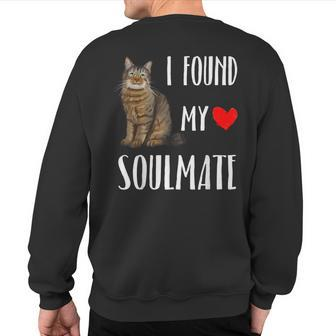 I Found My Soulmate Pixiebob Cat Lover Best Friend Sweatshirt Back Print | Mazezy