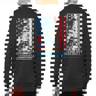 Franklin Pierce President Us Flag Sweatshirt Back Print | Mazezy