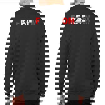 Freadom For Book Lovers Bookworms Sweatshirt Back Print | Mazezy