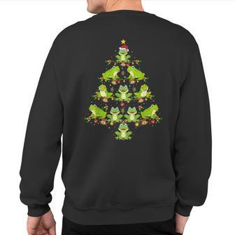 Frog Christmas Tree Christmas Frog Sweatshirt Back Print - Thegiftio UK